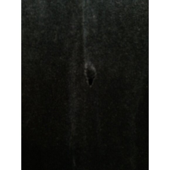 Herman Marcus Black Velvet Long Sleeve Midi Dress Size 12 Ruffle Dark Coquette - Picture 8 of 9